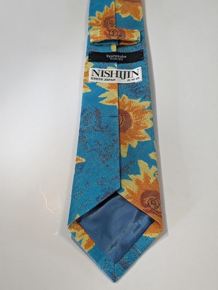 西陣織手縫いネクタイ 向日葵